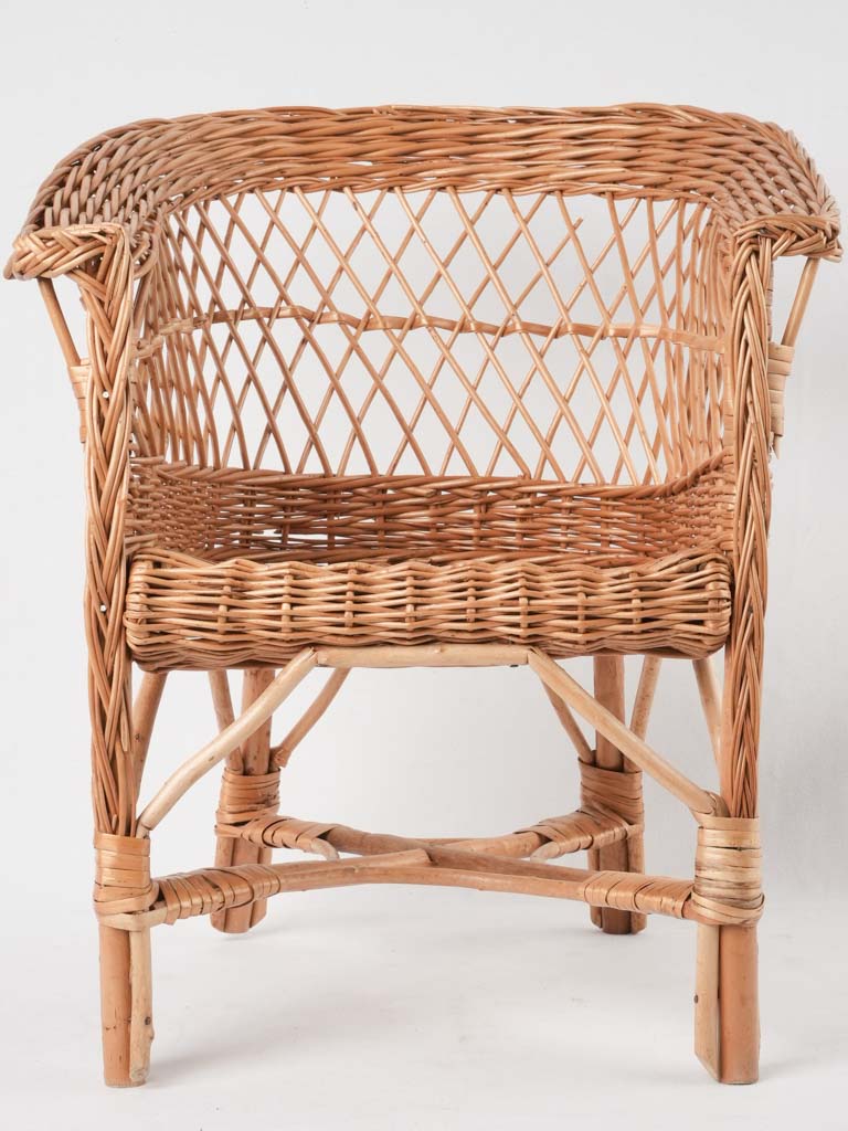 Vintage child's wicker armchair