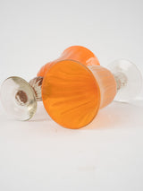 Vibrant, contemporary hand-blown orange wine glasses