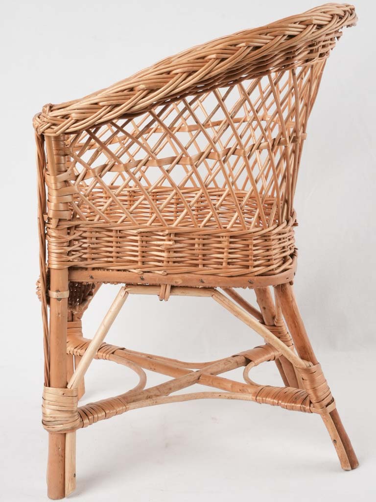 Vintage child's wicker armchair