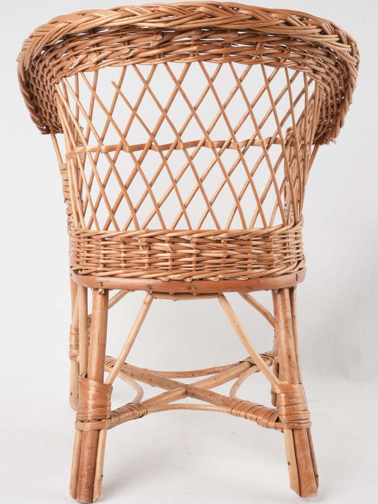 Vintage child's wicker armchair