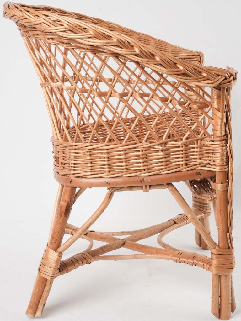 Vintage child's wicker armchair