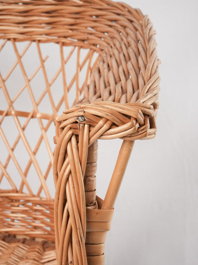 Vintage child's wicker armchair