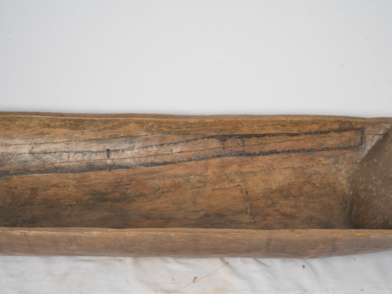 Large Primitive French Wooden Trough 76½"