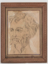 Antique detailed charcoal drawing artwork