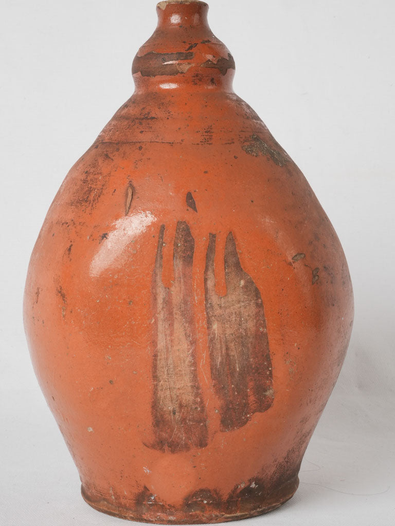 19th-century Drôme terracotta animal jug