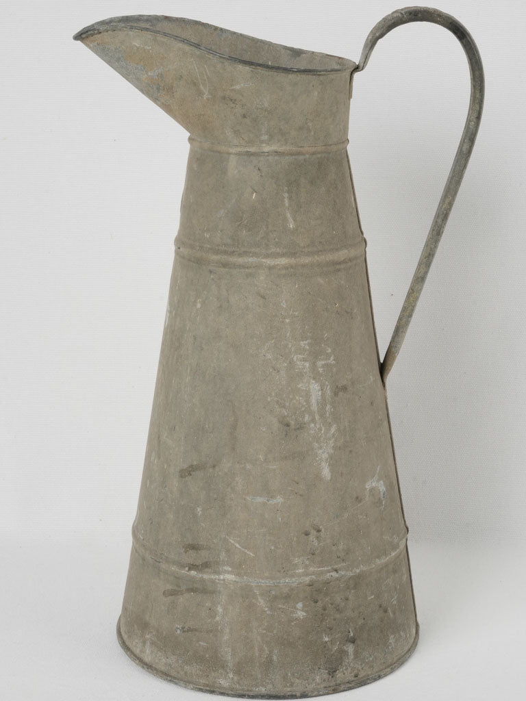 Patina-rich Provençal zinc pitcher