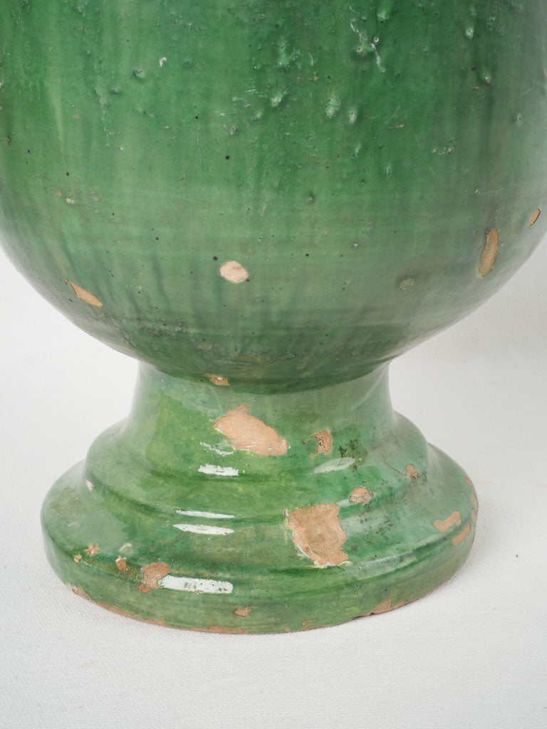 Striking antique green glazed planter