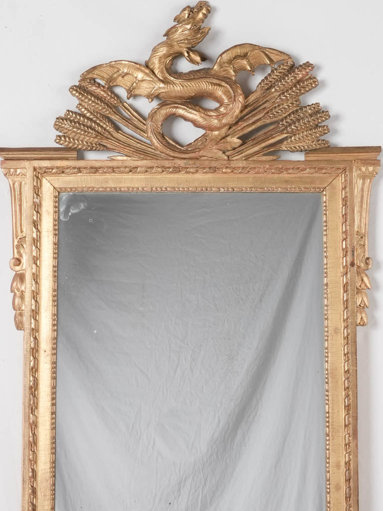 Ornate gilt dragon motif mirror