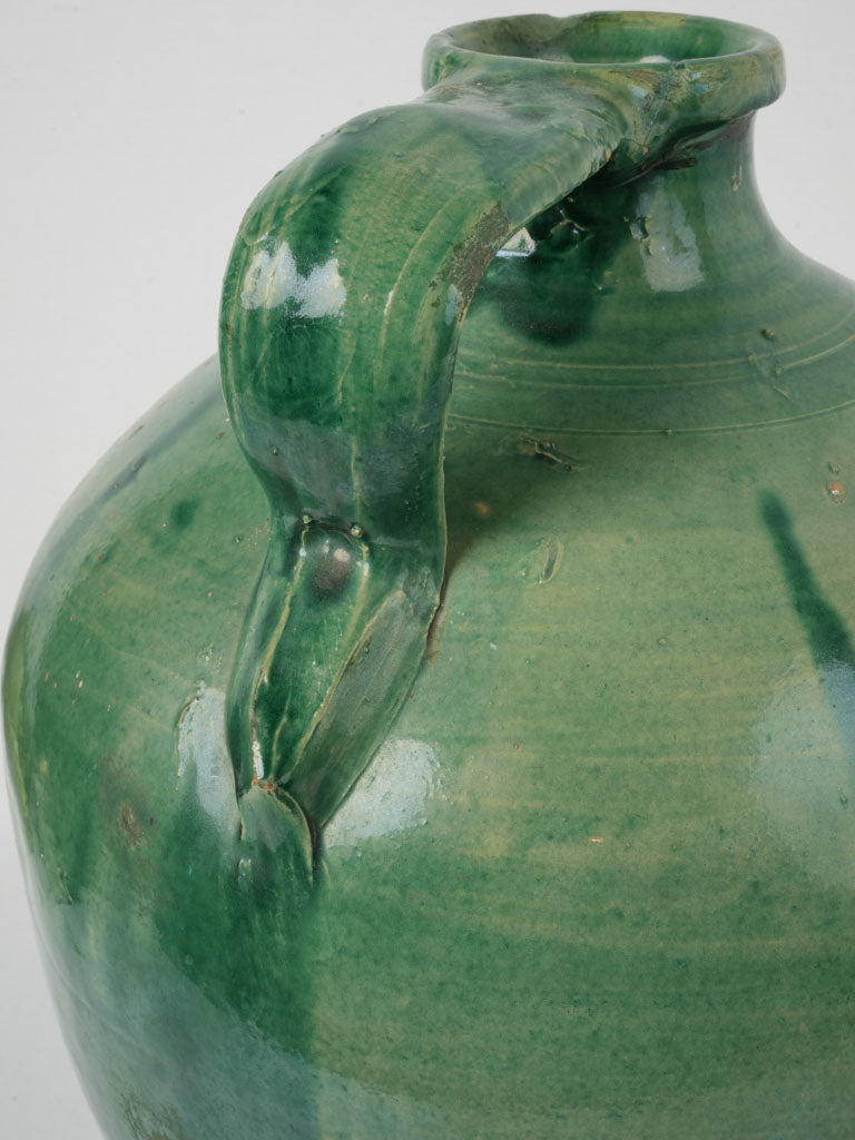 Versatile Spanish Green Glazed Vase