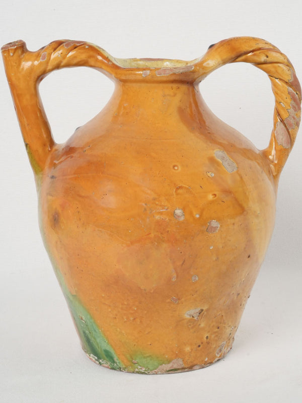 Antique French Orjol with Rustic Ochre Glaze