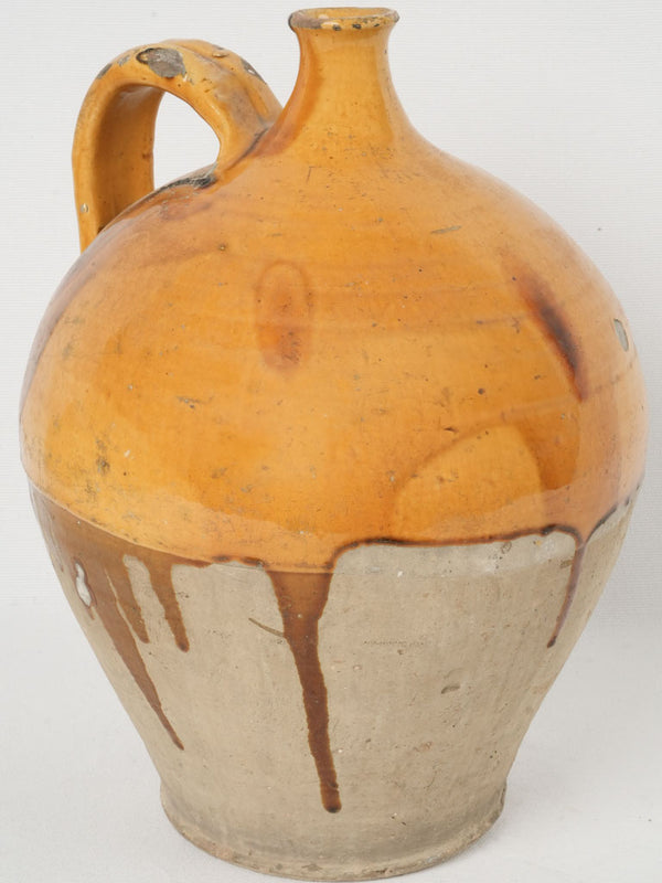 Antique French water jug terracotta