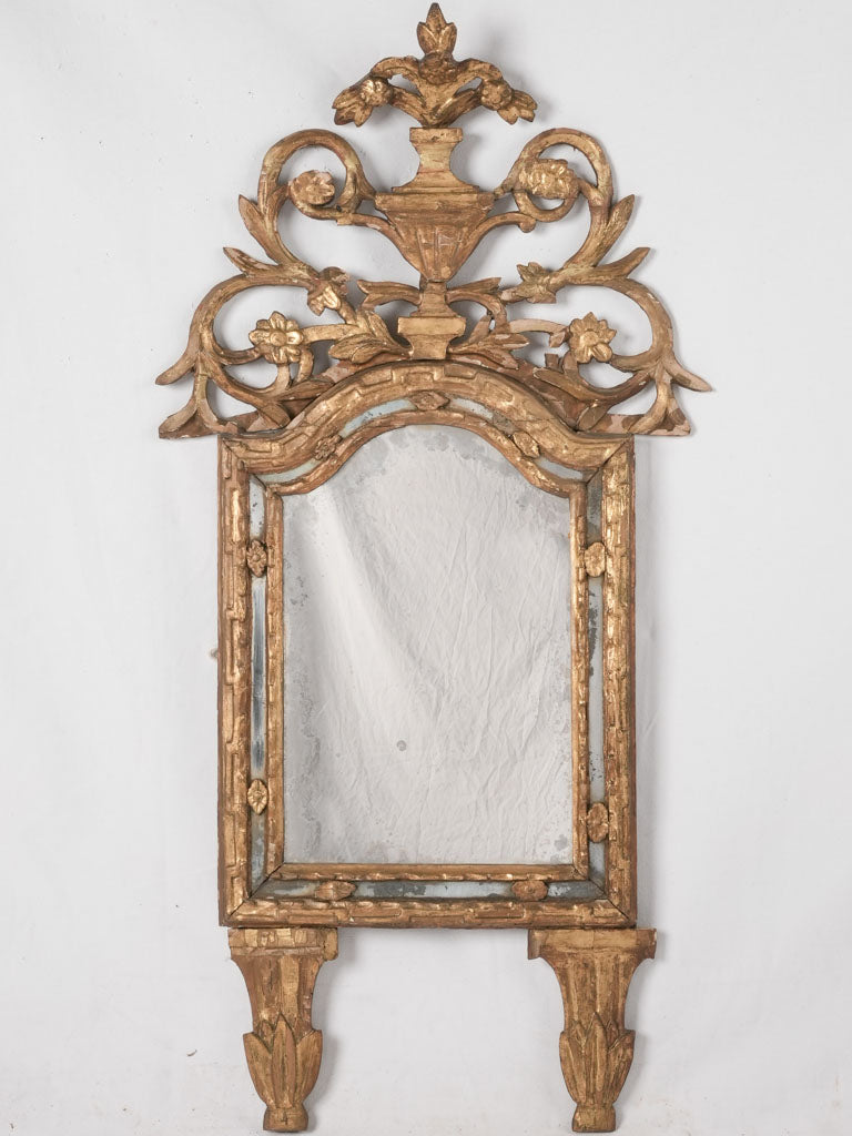 Antique giltwood ornate Louis XIV mirror