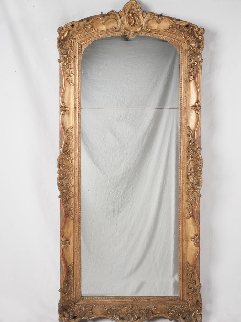 Antique gilt wood Louis XV mirror