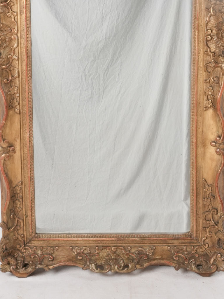 Elegant parquet-backed eighteenth-century mirror