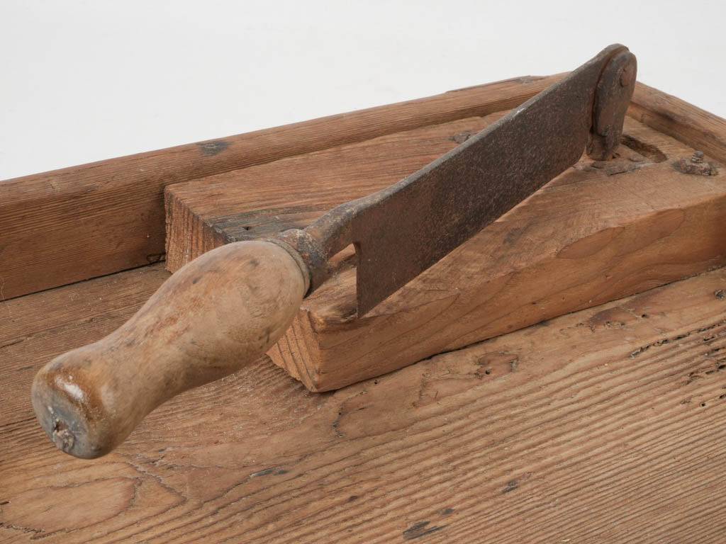 Classic Rustic Wooden Bread Slicing Device