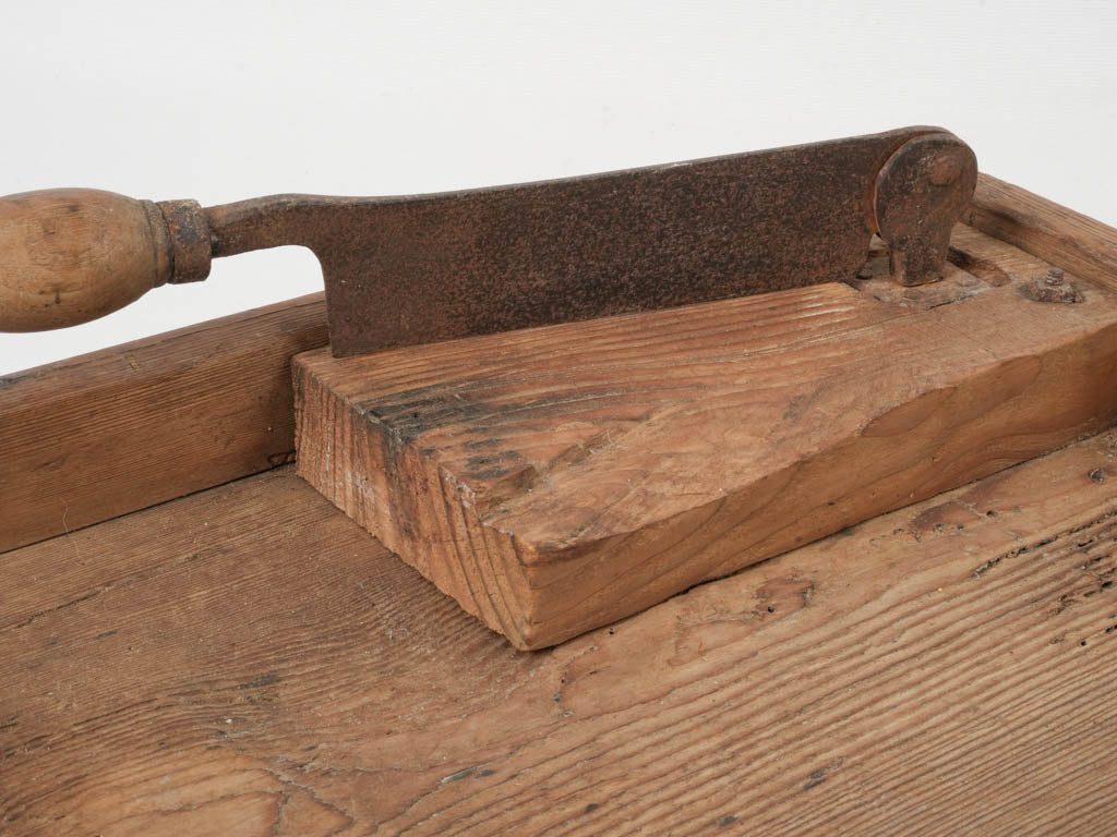 French Handmade Wooden Bread Guillotine