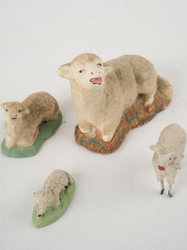 Charming vintage nativity sheep ornaments