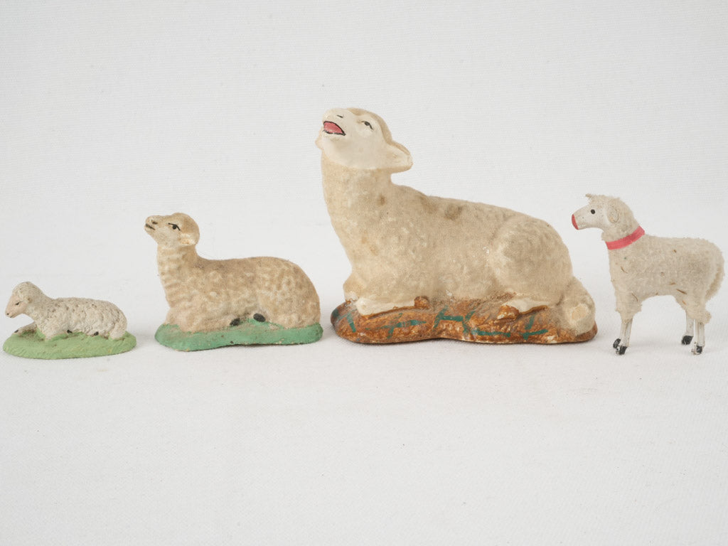 Clay rustic lamb Christmas decorations