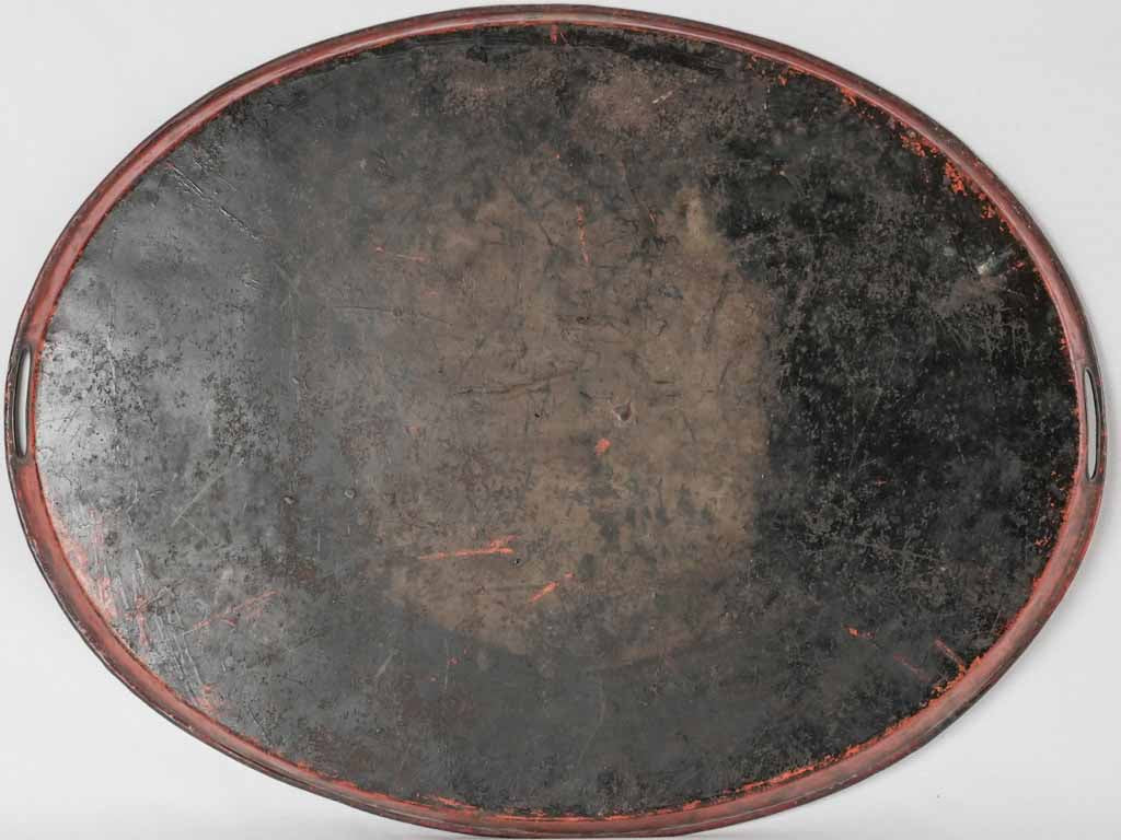 Charming antique seascape-decorated tray