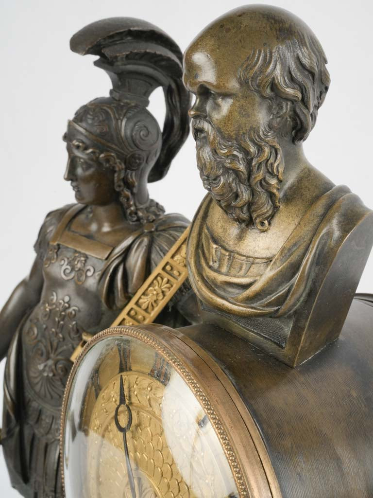 Decorative 1840s soldier adorned clock