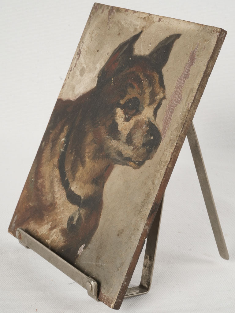 19th-Century French Oil Portrait of a Chihuahua 8¼" x 6¼"