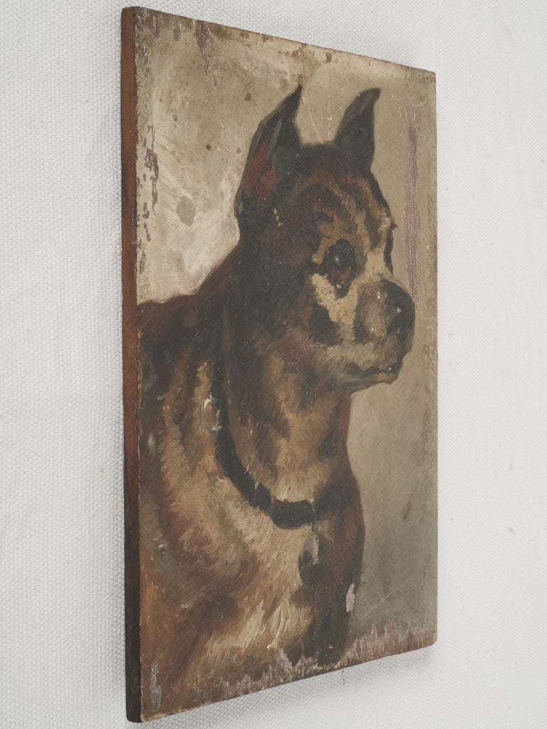 19th-Century French Oil Portrait of a Chihuahua 8¼" x 6¼"