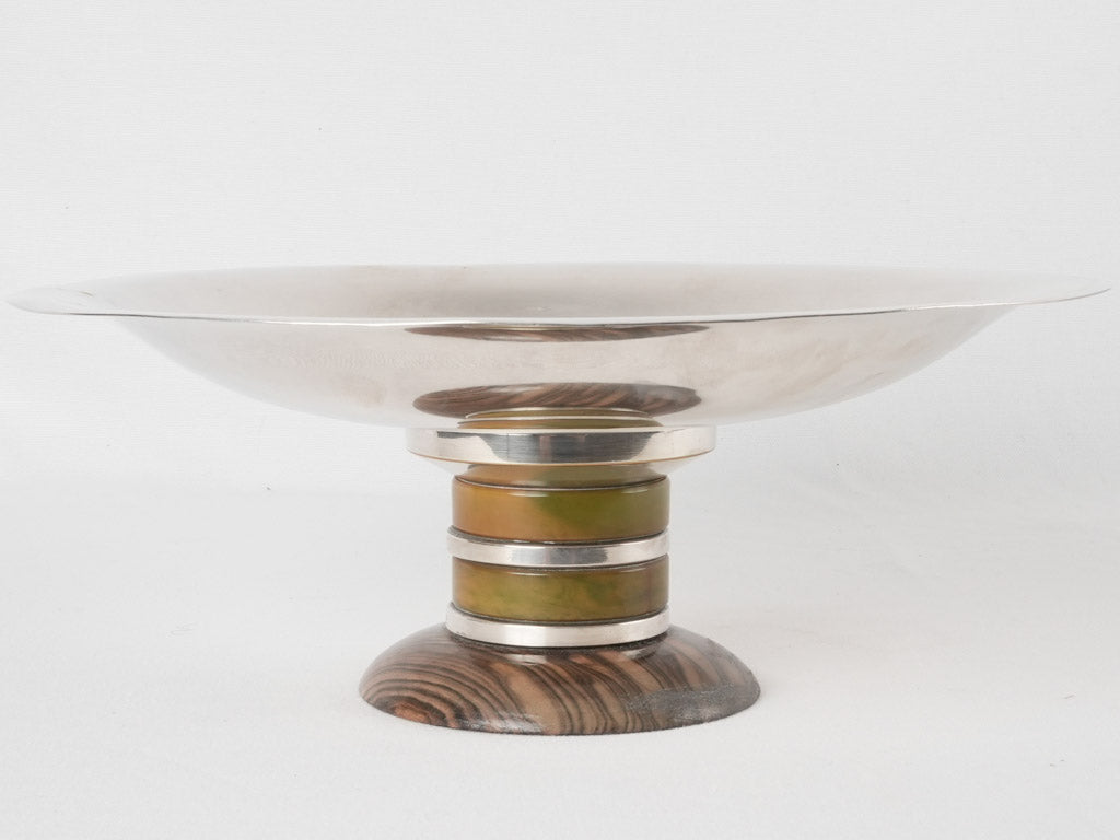 Retro Bakelite and Silver Dish