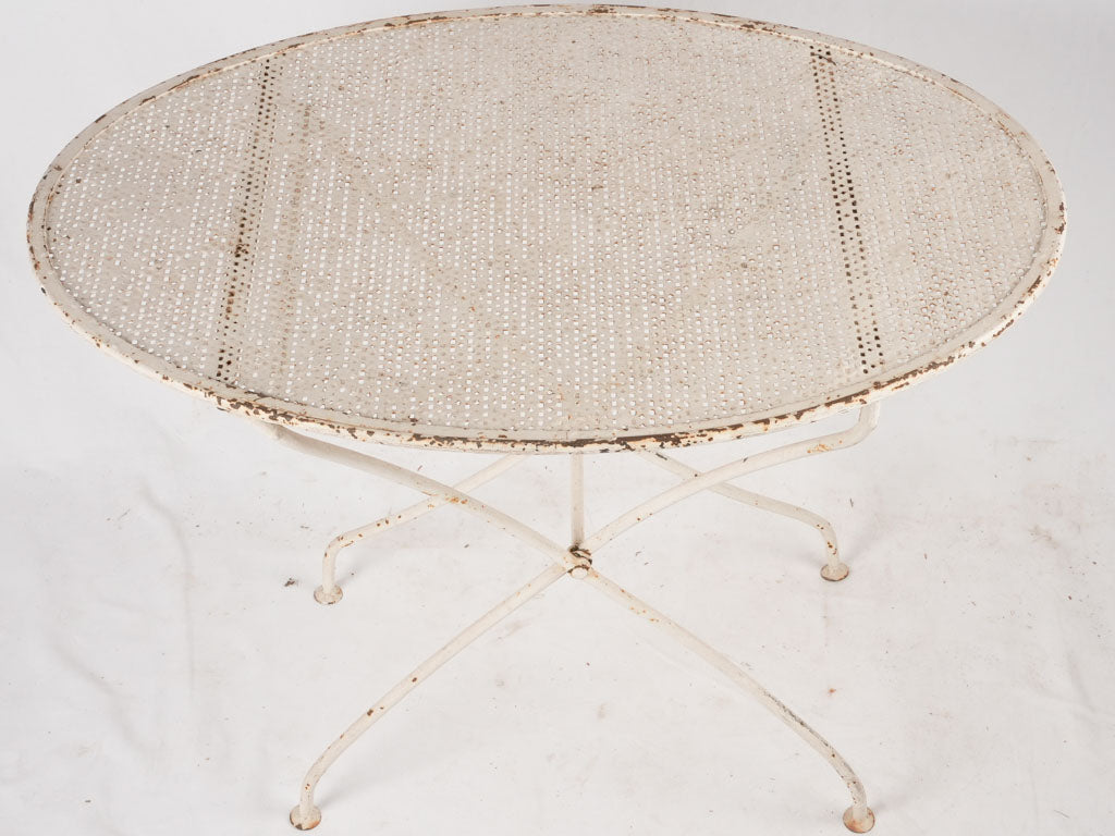 Retro French white patina garden table