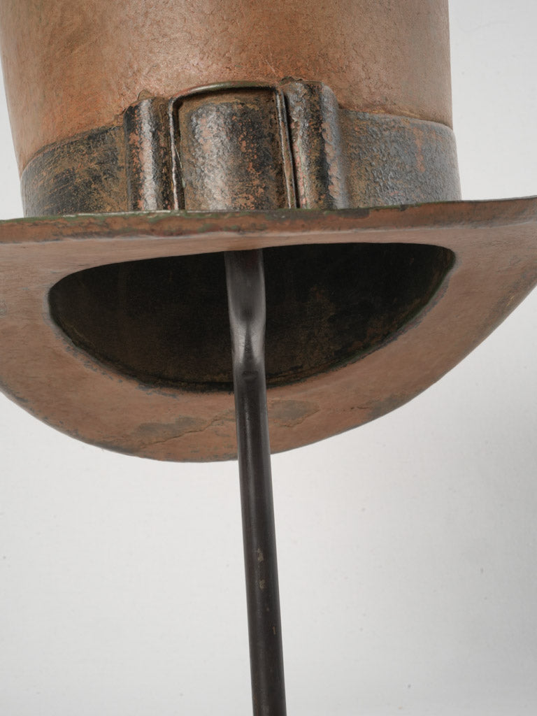 Mid-19th-Century French Zinc Top Hat Shop Sign 15"