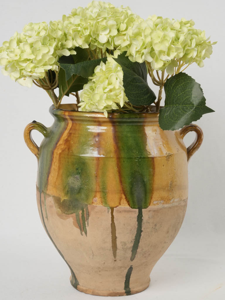 Charming rustic earthenware French Confit Pot