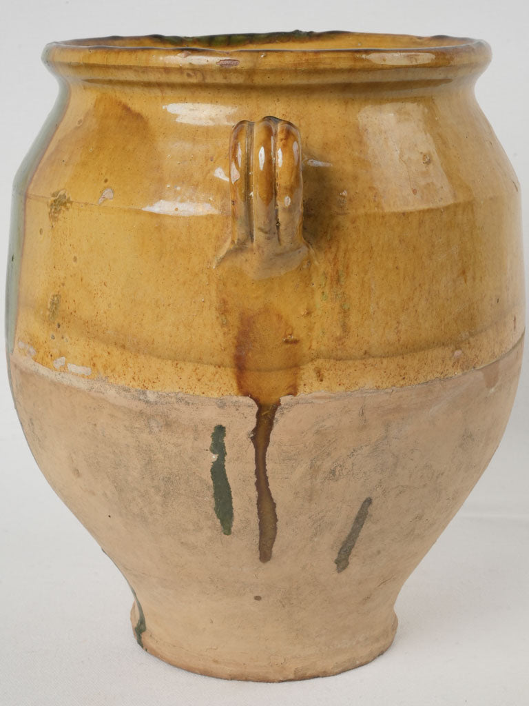 French Confit Pot with beautiful dripped glaze