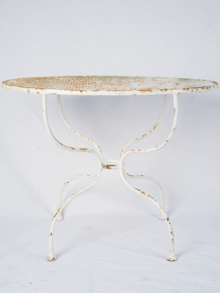 Aged, vintage French patio furniture