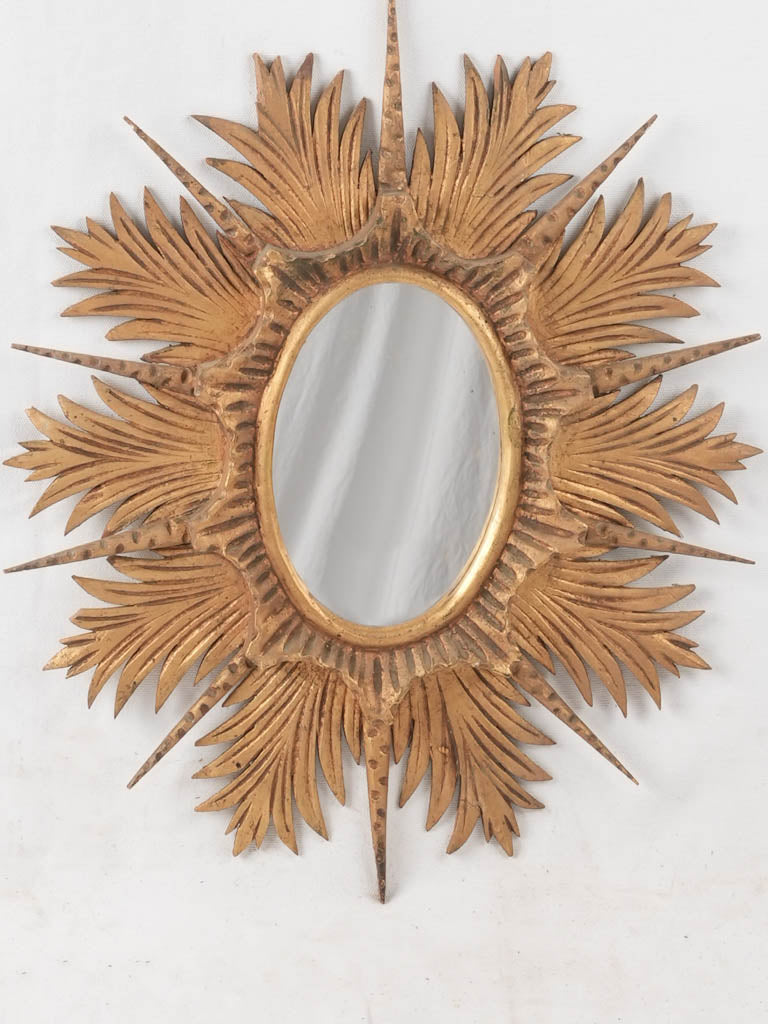 1960s sunburst mirror oval 25¼" x 19¾"