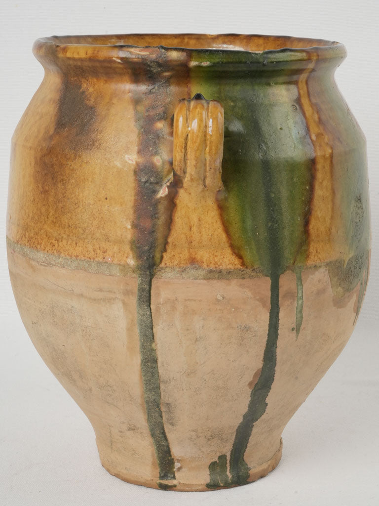 Vintage French Confit Pot in ochre