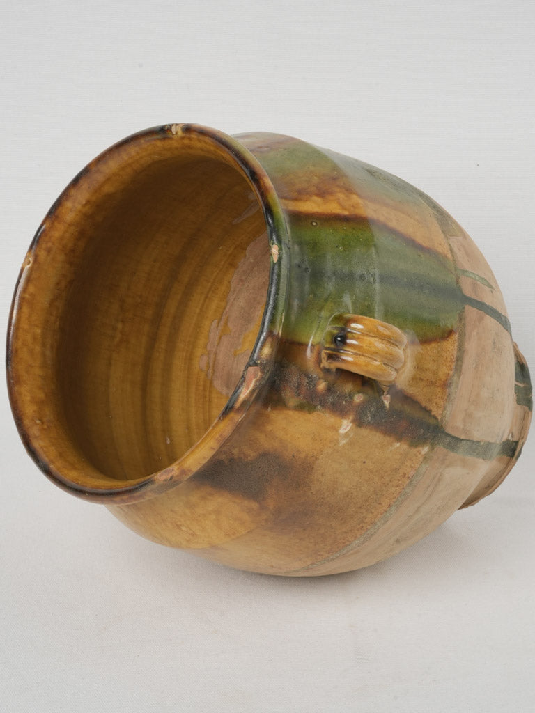 Glazed antique French Confit Pot