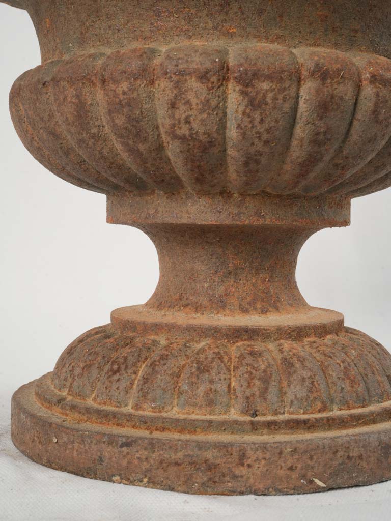 19th-Century French Cast Iron Medici Planters Set of Three 11¾"