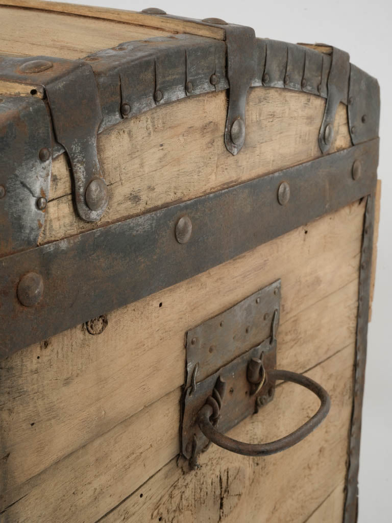 Charming, antique French pine trunk