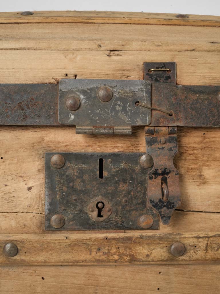 Rustic, weathered vintage blanket chest