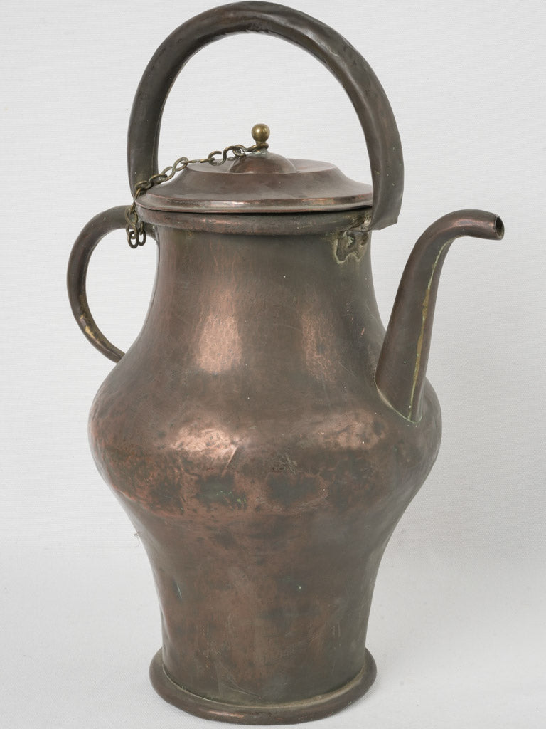 Rustic, Aged French Copper Teapot