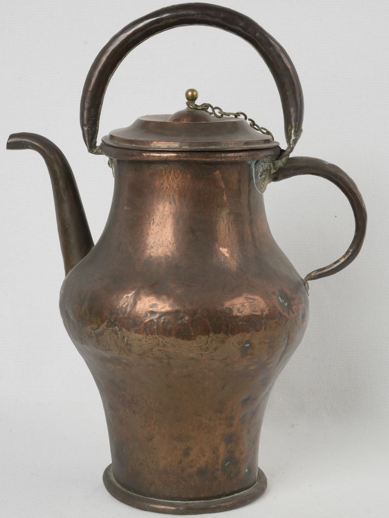 Elegant, Aged French Copper Teapot