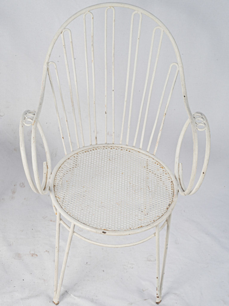 French vintage iron armchairs