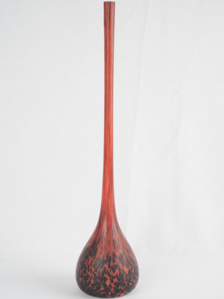 Antique slender pâte-de-verre vase