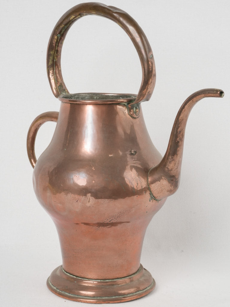 Antique French copper teapot decor