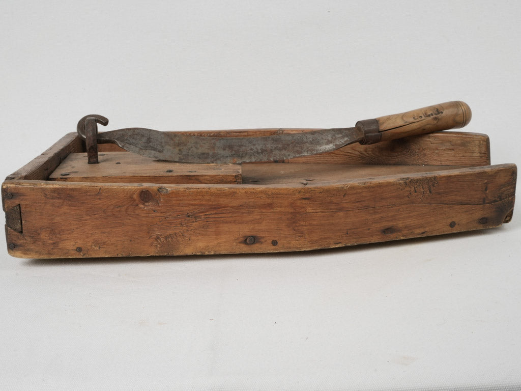 Authentic early 20th-century baguette cutter