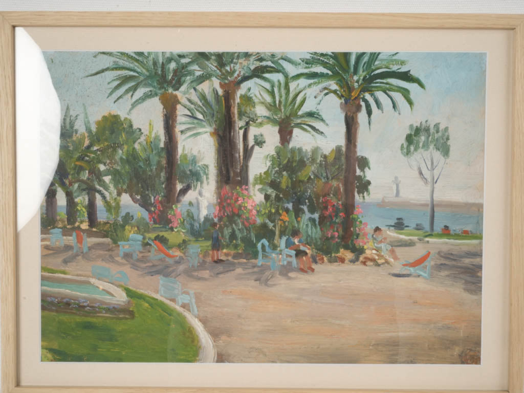 Set of 3 Garden Paintings - Cannes French Riviera 11" x 14½"