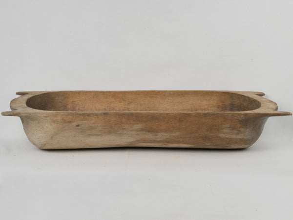 Charming Rustic French Wood Dough Bowl