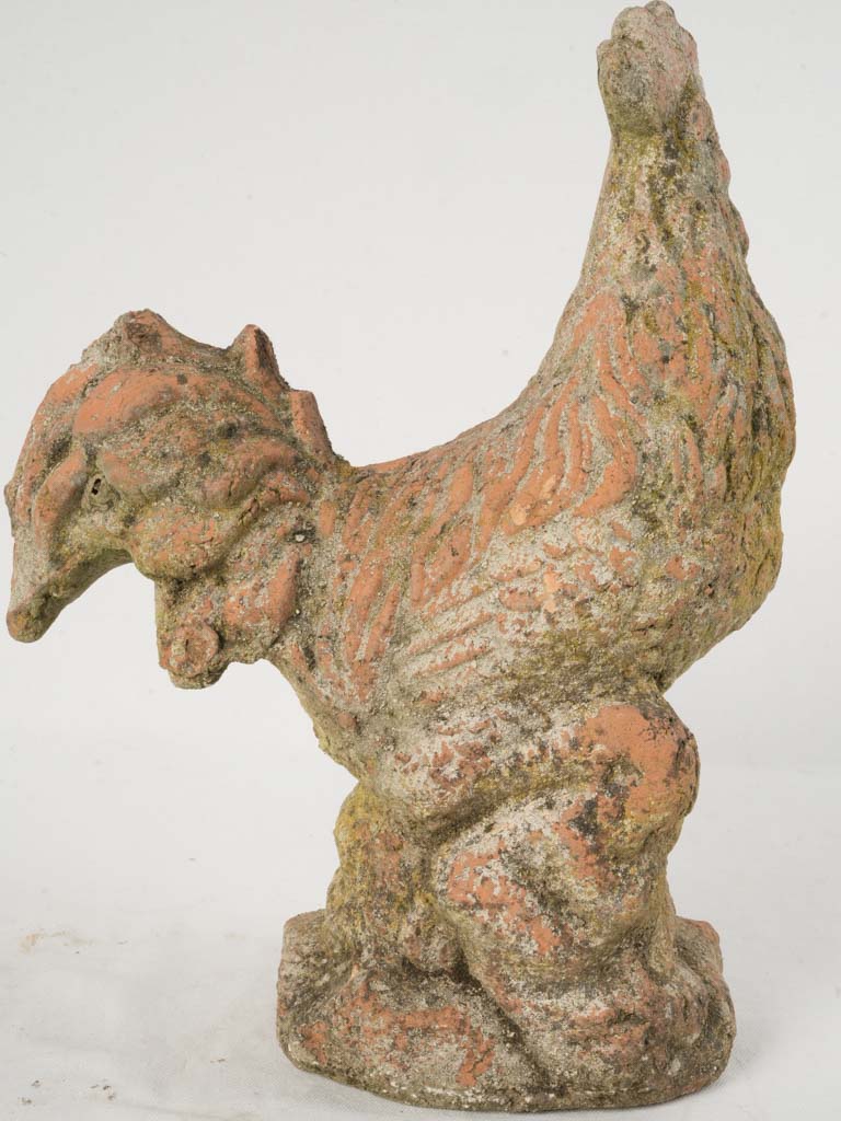 Weathered Antique French Garden Chicken Decoration 16½"