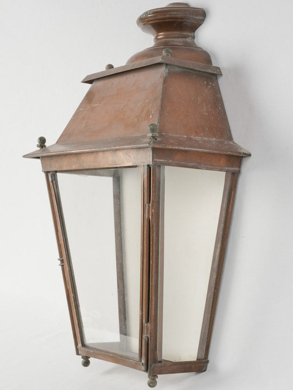 Vintage French copper wall sconce lantern