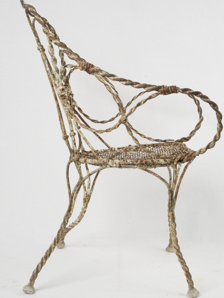 Intricately woven, timeless garden chair