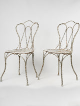 Rustic Twisted Iron French Garden Chairs